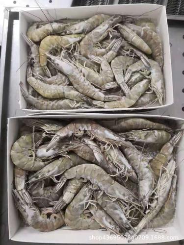 渤海湾盐田虾鲜活急冻(约31只虾)基围虾冻虾冰虾大青虾30/40 10盒