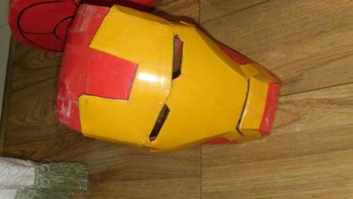 怎样用纸板做折纸暴龙头盔