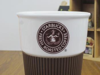 新款星巴克陶瓷杯带防烫硅胶盖 特百惠高档咖啡杯随手杯 水杯子