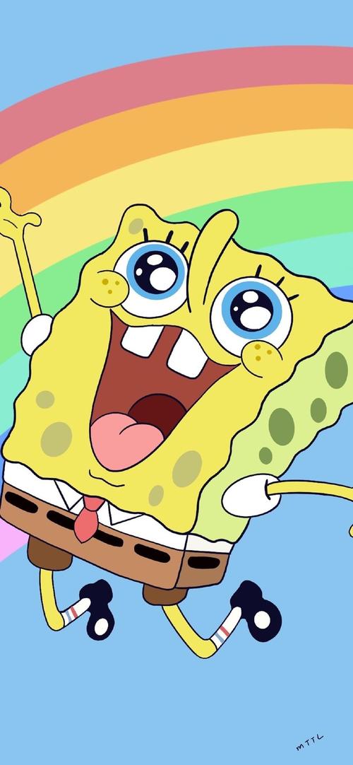 海绵宝宝卡通手绘美图手机壁纸