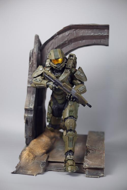 光环5守护者游戏限定版场景模型士官长手办洛克的雷神锤护甲模型周边