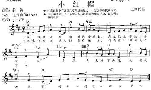 《小红帽(巴西民歌)》吉他谱--中国乐器商情网