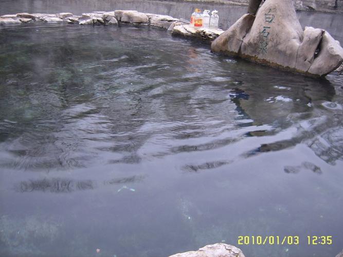 泉城济南护城河边的汩汩清泉一