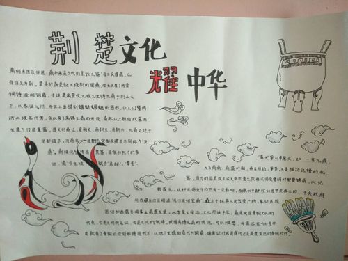 其它 缅怀英烈祭奠英魂 爱我荆楚传承精神 写美篇 荆楚文化手抄报