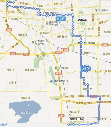 潍坊公交线路图 2011-11-24 想知道: 潍坊市 68公交线路的路线图 3