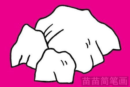 石头简笔画图片大全,教程