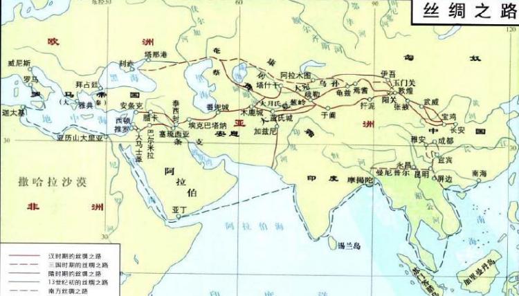 01丝绸之路,简称丝路,一般指陆上丝绸之路,广义上讲又分为陆上丝绸