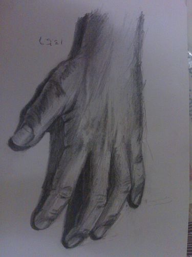 这是画自己的左手