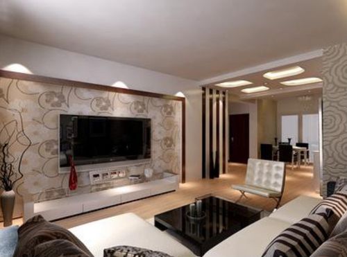 150平米现代客厅装修_后现代客厅装修效果图