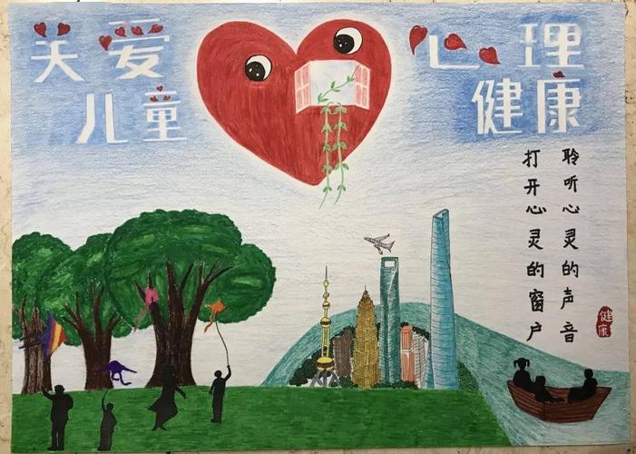 第665期润心慧心健康成长心理健康主题海报展