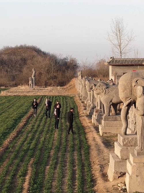 写美篇辛丑年正月初三日下午,郑州驱车西行八十公里,抵巩义宋陵,时