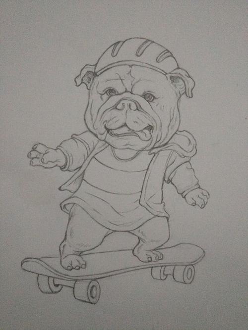 滑板狗|插画|创作习作|绘欢喜 - 原创作品 - 站酷 (zcool)