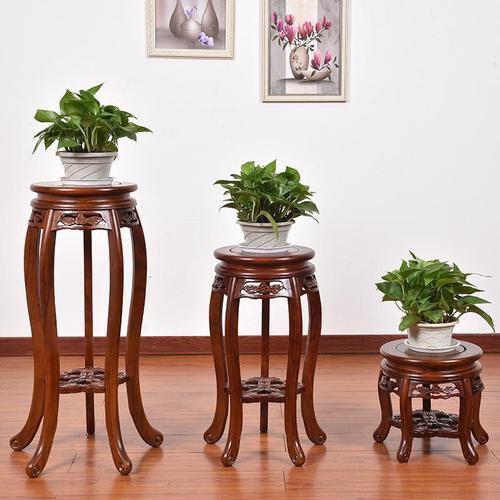 花架实木中式客厅家用榆木仿古盆栽架红木花几绿萝木质花架子室内视频