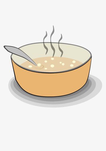 关键词 : 粥,卡通的,黄色的,热粥