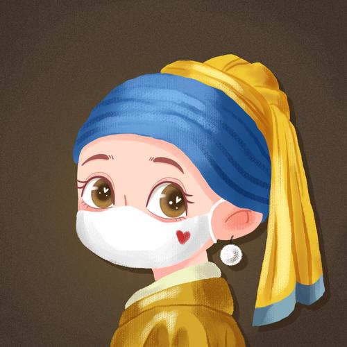 戴珍珠耳环的少女