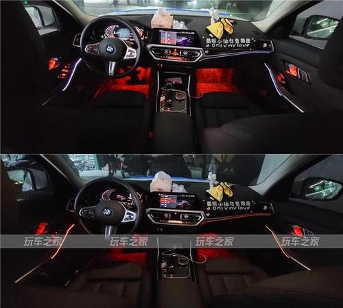 宝马新3系安装原厂1:1氛围灯,悄悄俘获你的心