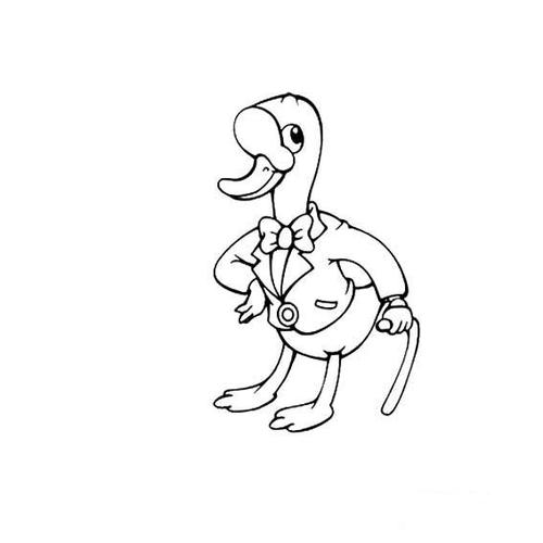 鸭子卡通画法-儿童简笔画大全