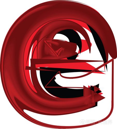 艺术字体字母 e