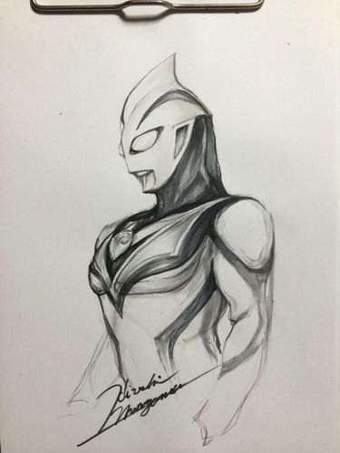 奥特曼素描画图片大全