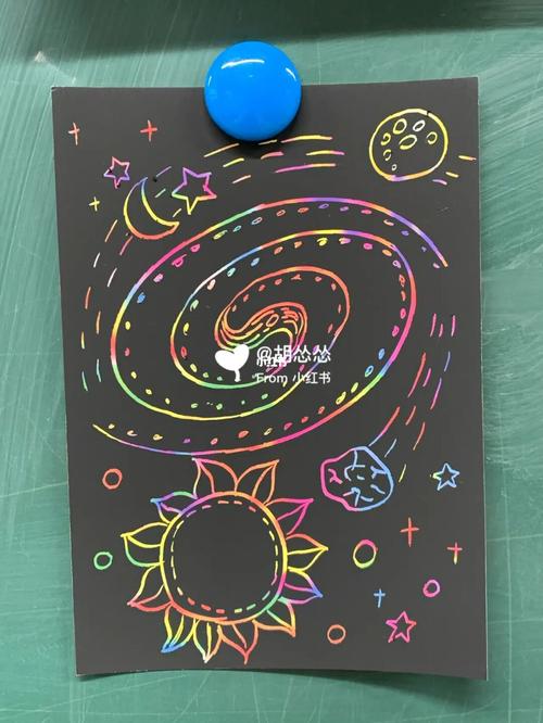 拓展课程:刮刮画之星空主题_星空_兴趣爱好_绘画