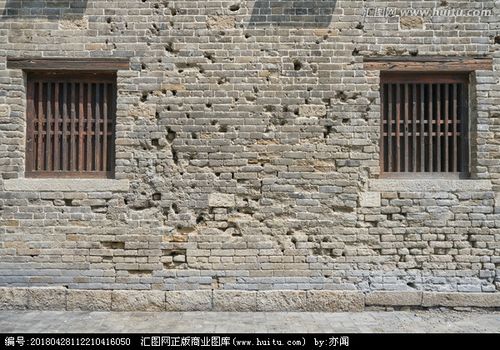 中式老建筑窗户 老砖墙