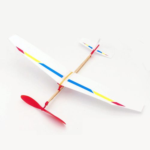 中天天驰泡沫航模拼装橡皮筋动力滑翔飞机模型摆件飞北全国赛器材