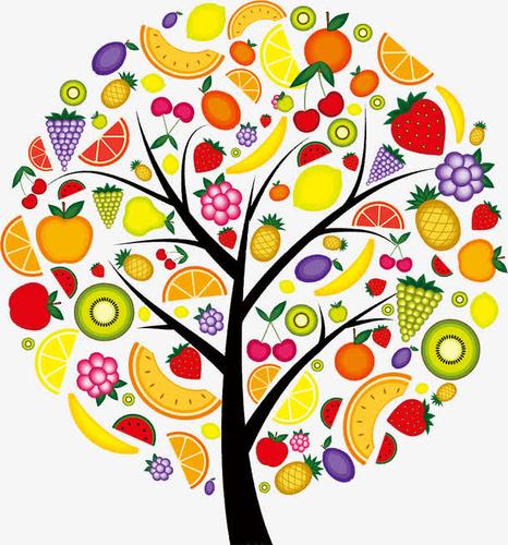 关键词 : 创意树,水果树,创意水果树,水墨果树