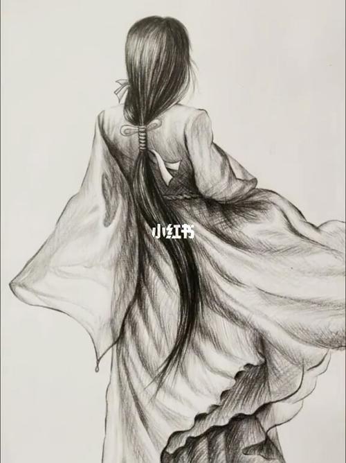 超级简单的古风小姐姐_古风_素描_文化_绘画