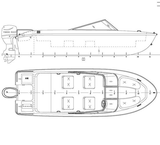 js196a休闲娱乐巡逻执法快艇
