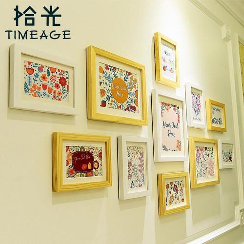 照片墙装饰相框墙简约现代黑白相片墙客厅相框创意挂墙组合定制