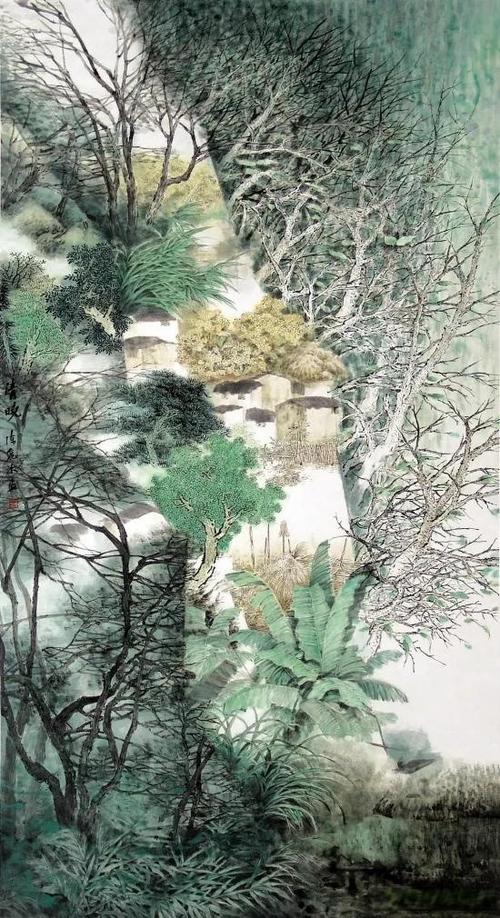有田园的诗意有诗意的田园陈危冰山水画