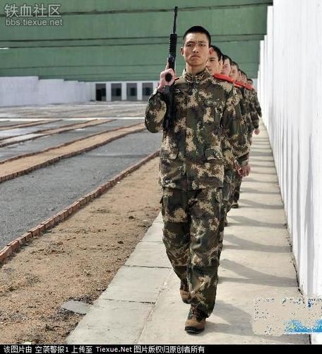 这个武警穿的是12式的冬迷彩作训服么 我咋没见过 蛮好看的 现在不都