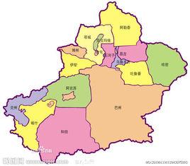 新疆维吾尔自治区地图简笔画