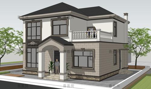 现代二层别墅设计图"