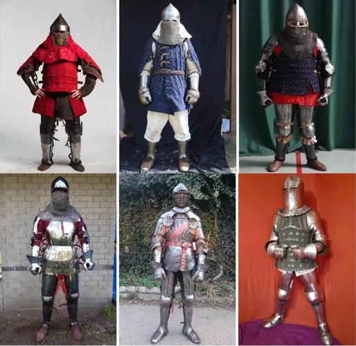 各式各样的中世纪盔甲