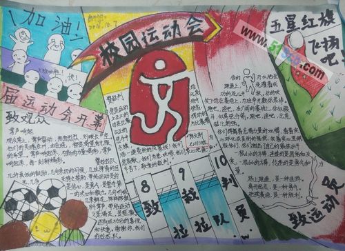 校园运动会手抄报图片,内容