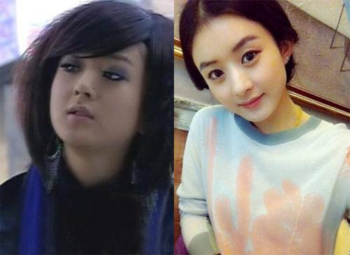 赵丽颖素颜照片真丑图 整容前后对比照片差别大