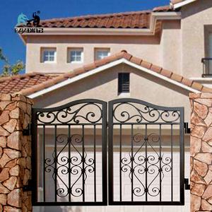 别墅门围墙栏杆欧式田园庭院小院锻铁门定制铁艺门铁艺栏杆栅栏门