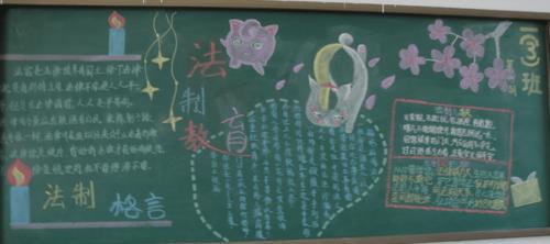 小学法制黑板报设计