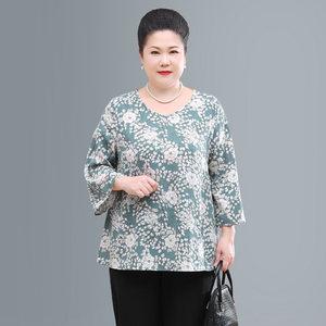 【恩文女装旗舰店】中老年人春夏装女奶奶装小衫胖特.