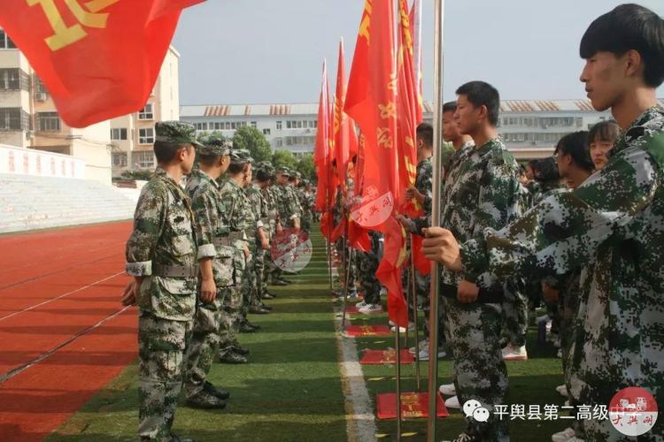 平舆二高隆重举行2019级高一新生军训开训仪式 (1)