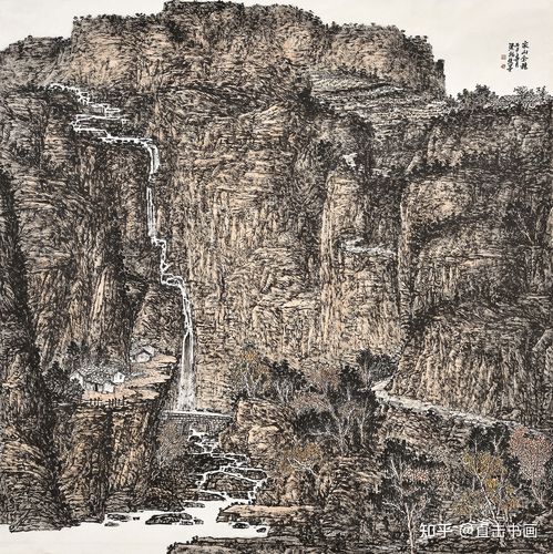 梁绪元山水画欣赏 国展作品