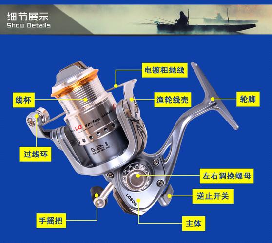 浅线杯路亚纺车轮 渔轮鱼线轮不锈钢轴承配件抗锈保修 威海渔具