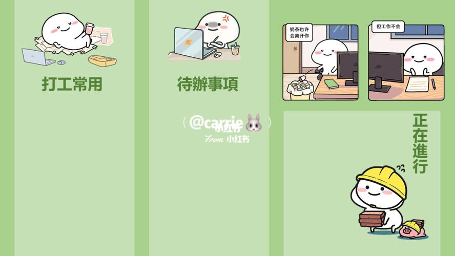 打工人桌面分区壁纸_壁纸_壁纸分享_素材_壁纸