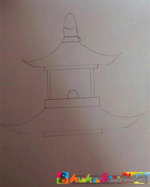 简笔画教程:教你画宝塔怎么画简笔画教程_绘画吧-画画