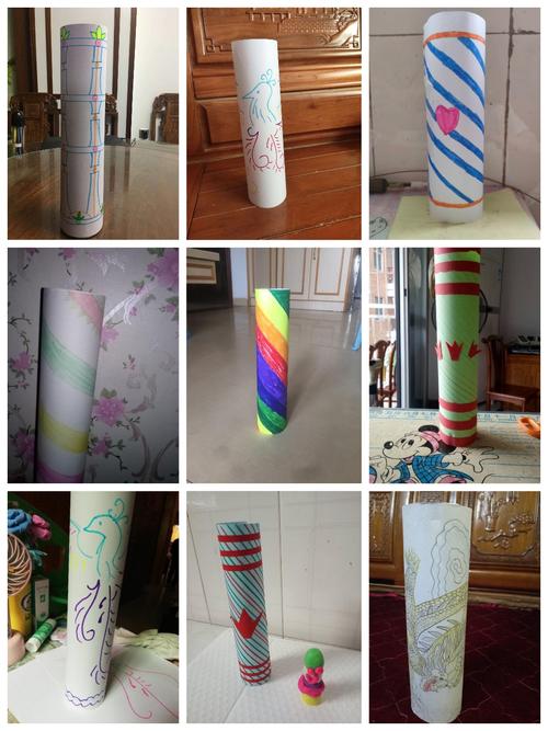 罗城中心小学校本部四年级美术作品展《有趣的装饰柱》