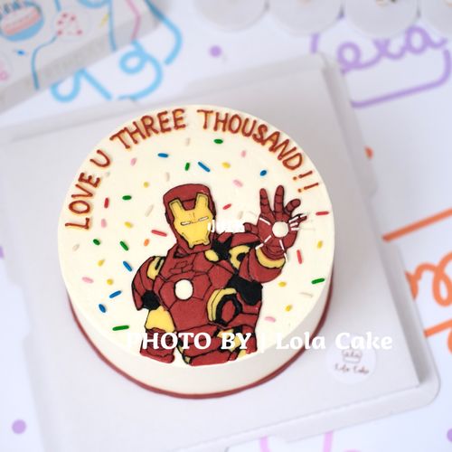 蛋糕』手绘钢铁侠蛋糕_蛋糕_手绘_钢铁侠_简约