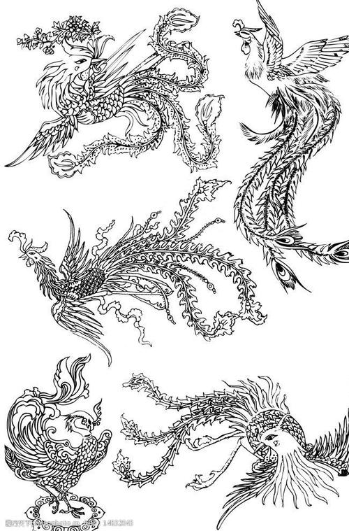 环境设计 移门 关键词:中国龙凤图案 中国 龙凤 图案 原始 图腾 tif