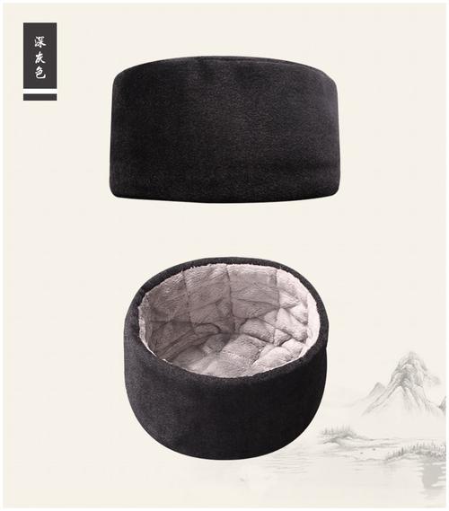 佛教出家人用品僧人帽子和尚保暖僧帽秋冬季男女毛绒加厚僧帽灰色_5折