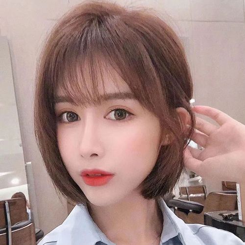 发型女短发2019图片,短发发型图片女2019 假发女短发圆脸bobo头韩式修脸蓬松自然修颜发型女整